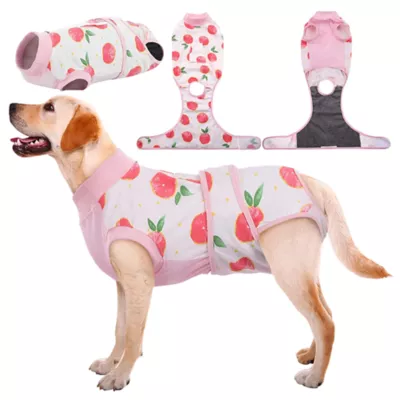 Kuoser Dog Recovery Suit, Recovery Onesie for Dogs, Post-Surgery Apparel, Peach - Image 1