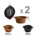 GOOPAWS 2 Pack Collapsible Silicone Dog Bowls, Non-Skid Travel Pet Bowls, Black & Brown image thumbnail 2