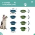 GOOPAWS 2 Pack Collapsible Silicone Dog Bowls, Non-Skid Travel Pet Bowls, Blue & Green image thumbnail 4