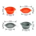 GOOPAWS 2 Pack Collapsible Silicone Dog Bowls, Non-Skid Travel Pet Bowls, Orange & Grey image thumbnail 5