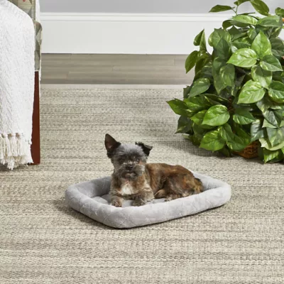 Midwest® QuietTime Deluxe Diamond Stitch Pet Bolster Bed, Machine Washable & Durable, Grey - Image 3