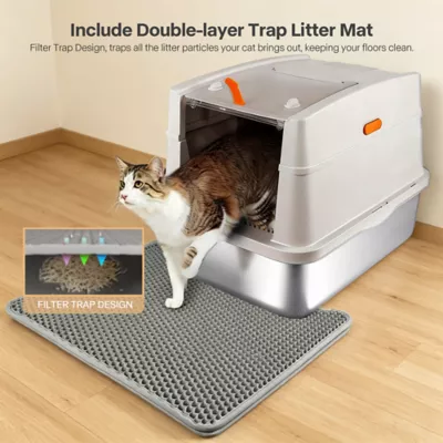 All For Paws Stainless Steel Cat Litter Box Base, Durable & Easy to Clean - Image 4