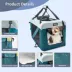 Jespet Soft Dog Crate, Portable Folding Travel Kennel for Dogs, Teal Blue image thumbnail 4
