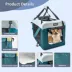 Jespet Soft Dog Crate, Portable Folding Travel Kennel for Dogs, Teal Blue image thumbnail 5