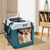 Jespet Soft Dog Crate, Portable Folding Travel Kennel for Dogs, Teal Blue image thumbnail 7