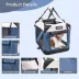 Jespet Soft Dog Crate, Portable Folding Travel Kennel for Dogs, Lake Blue image thumbnail 5