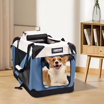 Jespet Soft Dog Crate, Portable Folding Travel Kennel for Dogs, Lake Blue - Image 7