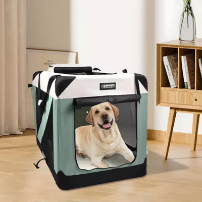 Jespet Soft Dog Crate, Portable Folding Travel Kennel for Dogs, Shale Green - Image 6