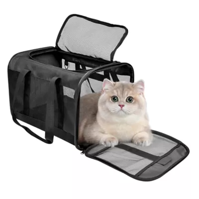 Jespet Soft-Sided Pet Carrier, Portable Travel Carrier for Dogs & Cats, 17 Inch - Image 1
