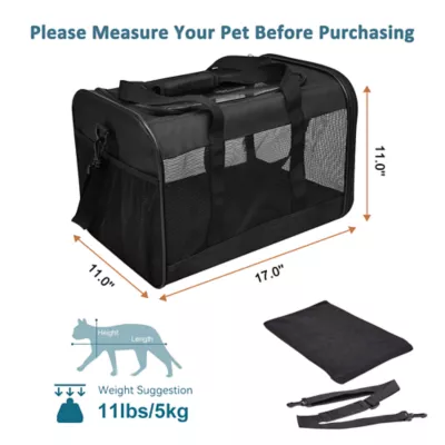 Jespet Soft-Sided Pet Carrier, Portable Travel Carrier for Dogs & Cats, 17 Inch - Image 5