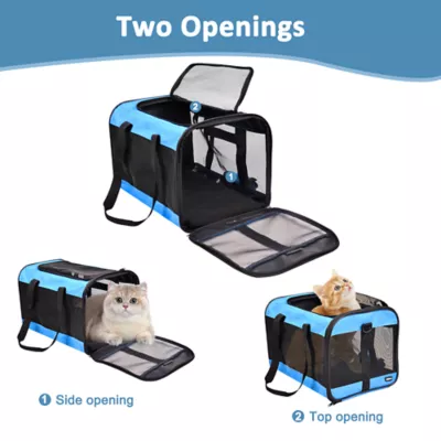 Jespet Soft-Sided Pet Carrier, Portable Travel Carrier for Dogs & Cats, 17 Inch - Image 2