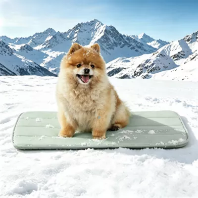 GOOPAWS Cooling Dog Mat, Self-Cooling Pet Bed for Dogs, Non-Slip Indoor & Outdoor Design, Green - Image 2