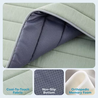 GOOPAWS Cooling Dog Mat, Self-Cooling Pet Bed for Dogs, Non-Slip Indoor & Outdoor Design, Green - Image 4