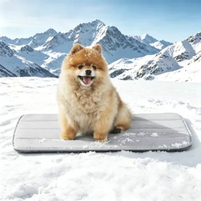 GOOPAWS Cooling Dog Mat, Self-Cooling Pet Bed for Dogs, Non-Slip Indoor & Outdoor Design, Grey - Image 2