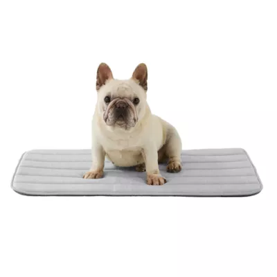 GOOPAWS Cooling Dog Mat, Self-Cooling Pet Bed for Dogs, Non-Slip Indoor & Outdoor Design, Grey - Image 1