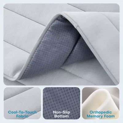 GOOPAWS Cooling Dog Mat, Self-Cooling Pet Bed for Dogs, Non-Slip Indoor & Outdoor Design, Grey - Image 4