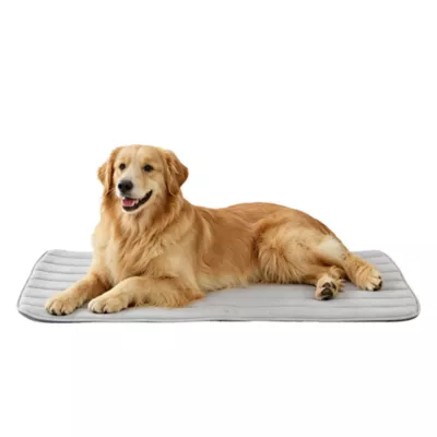 GOOPAWS Cooling Dog Mat, Self-Cooling Pet Bed for Dogs, Non-Slip Indoor & Outdoor Design, Grey - Image 1