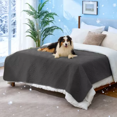 GOOPAWS Waterproof Cooling Dog Mat, Self-Cooling Pet Blanket for Dogs, Non-Slip Design, Dark Grey - Image 2