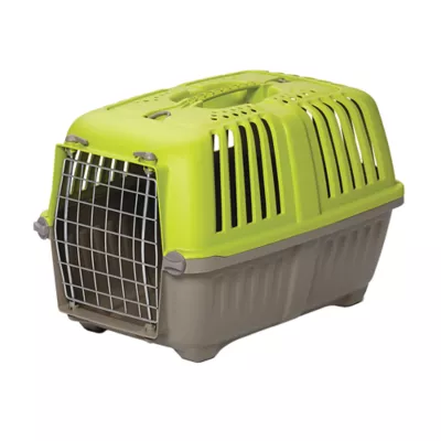 Midwest® Spree Durable Plastic Pet Carrier W/ Built-In Handle & Secure Door, Green - Image 1