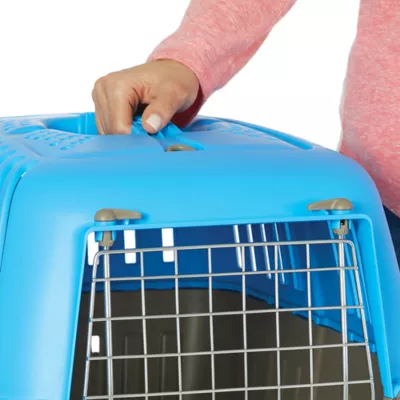 Midwest® Spree Durable Plastic Pet Carrier W/ Built-In Handle & Secure Door, Blue - Image 3