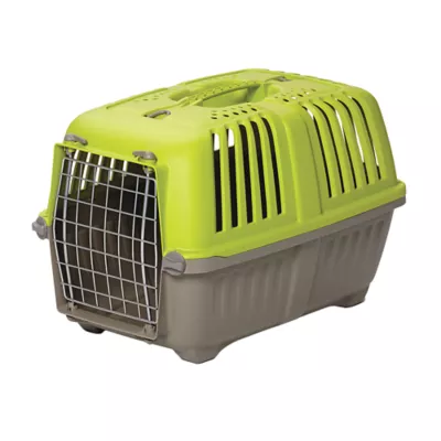 Midwest® Spree Durable Plastic Pet Carrier W/ Built-In Handle & Secure Door, Green - Image 1