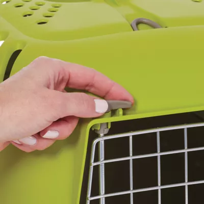 Midwest® Spree Durable Plastic Pet Carrier W/ Built-In Handle & Secure Door, Green - Image 2
