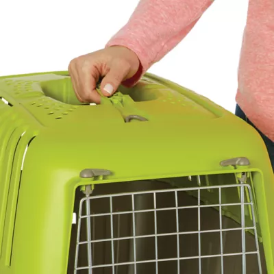 Midwest® Spree Durable Plastic Pet Carrier W/ Built-In Handle & Secure Door, Green - Image 3
