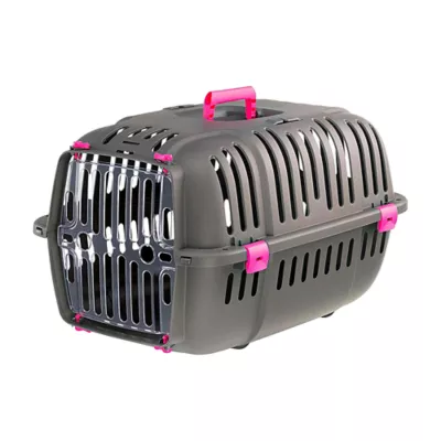 Midwest Homes for Pets Jet Travel Carrier W/ Built-In Pink Handle & Clear Door for Visibility - Image 1