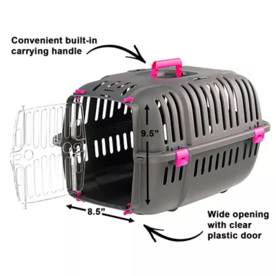 Midwest Homes for Pets Jet Travel Carrier W/ Built-In Pink Handle & Clear Door for Visibility - Image 4