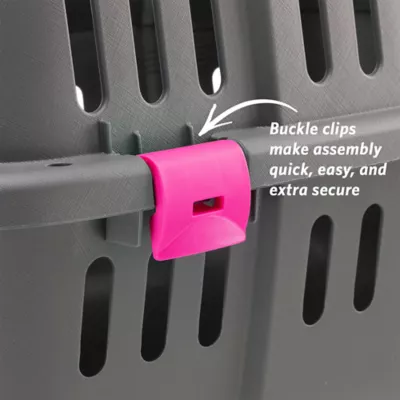 Midwest Homes for Pets Jet Travel Carrier W/ Built-In Pink Handle & Clear Door for Visibility - Image 5