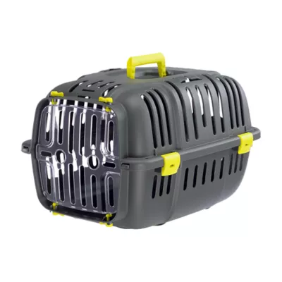 Midwest Homes for Pets Jet Travel Carrier W/ Built-In Yellow Handle & Clear Door for Visibility - Image 1