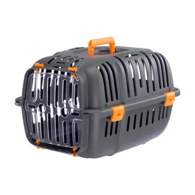 Midwest Homes for Pets Jet Travel Carrier W/ Built-In Orange Handle & Clear Door for Visibility - Image 1