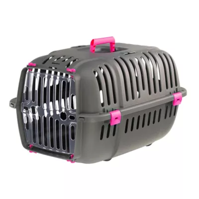 Midwest Homes for Pets Jet Travel Carrier W/ Built-In Pink Handle & Clear Door for Visibility - Image 1
