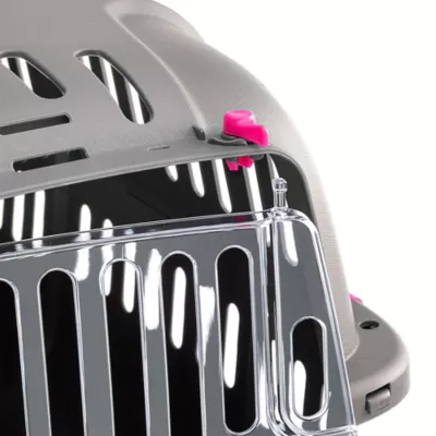 Midwest Homes for Pets Jet Travel Carrier W/ Built-In Pink Handle & Clear Door for Visibility - Image 2