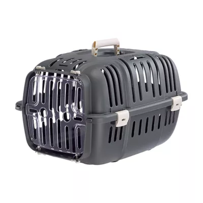 Midwest Homes for Pets Jet Travel Carrier W/ Built-In Grey Handle & Clear Door for Visibility - Image 1