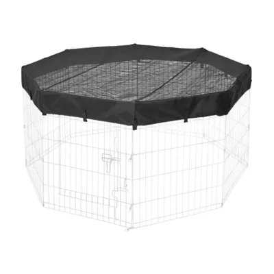 Midwest® Exercise Pen Durable Mesh Top/Sunshade, Secure Jumping & Climbing Pets, Octagon - Image 1