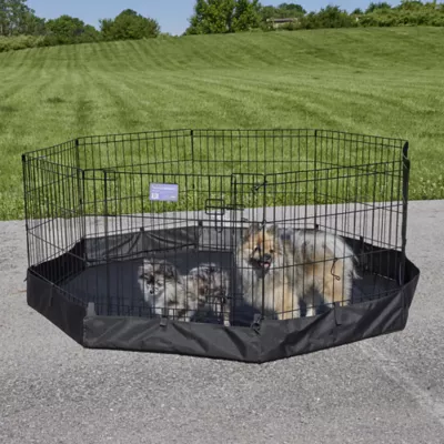 Midwest® Exercise Pen Durable Canvas Bottom, Protect Flooring From Accidents & Scracthes, Octagon - Image 3