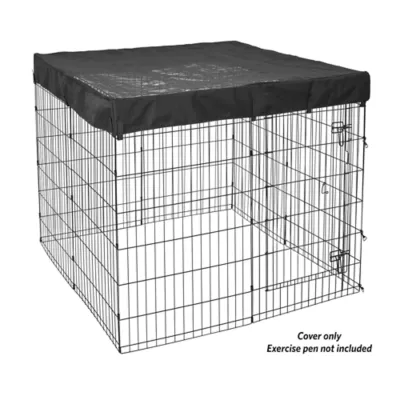 Midwest® Exercise Pen Durable Mesh Top/Sunshade, Secure Jumping & Climbing Pets, Square - Image 2