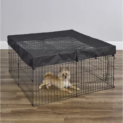 Midwest® Exercise Pen Durable Mesh Top/Sunshade, Secure Jumping & Climbing Pets, Square - Image 3