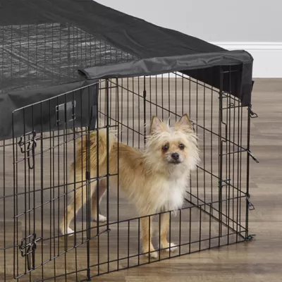 Midwest® Exercise Pen Durable Mesh Top/Sunshade, Secure Jumping & Climbing Pets, Square - Image 4