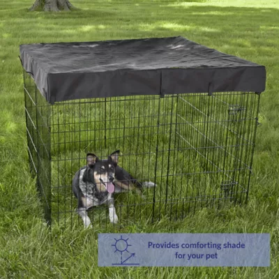 Midwest® Exercise Pen Durable Mesh Top/Sunshade, Secure Jumping & Climbing Pets, Square - Image 5
