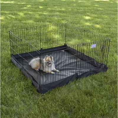 Midwest® Exercise Pen Durable Canvas Bottom, Protect Flooring From Accidents & Scracthes, Square - Image 3