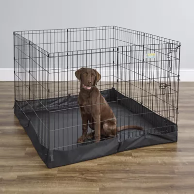 Midwest® Exercise Pen Durable Canvas Bottom, Protect Flooring From Accidents & Scracthes, Square - Image 5