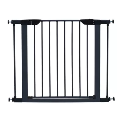 Midwest® Durable Steel Pet Gate W/ Safe & Secure Latch, Easy Installation, Graphite - Image 1