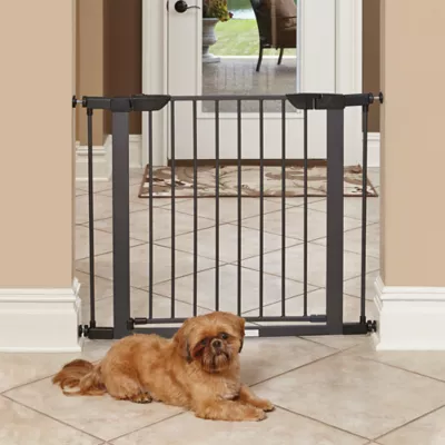 Midwest® Durable Steel Pet Gate W/ Safe & Secure Latch, Easy Installation, Graphite - Image 2