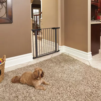 Midwest® Durable Steel Pet Gate W/ Safe & Secure Latch, Easy Installation, Graphite - Image 3