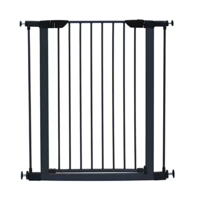 Midwest® Durable Steel Pet Gate W/ Safe & Secure Latch, Easy Installation, Graphite - Image 1