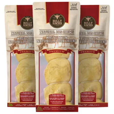 Bully Bunches - 10-12 Inch Peanut Butter Cheek Roll, 3 Packs, 1 count each - Image 1
