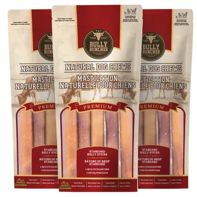 Bully Bunches - 6 Inch Standard Bully Stick, 3 Packs, 5 count each - Image 1