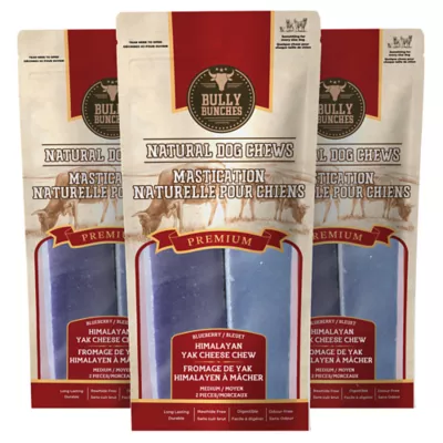 Bully Bunches - Medium Himalayan Yak Chew, 3 Packs, 2 count each - Image 1